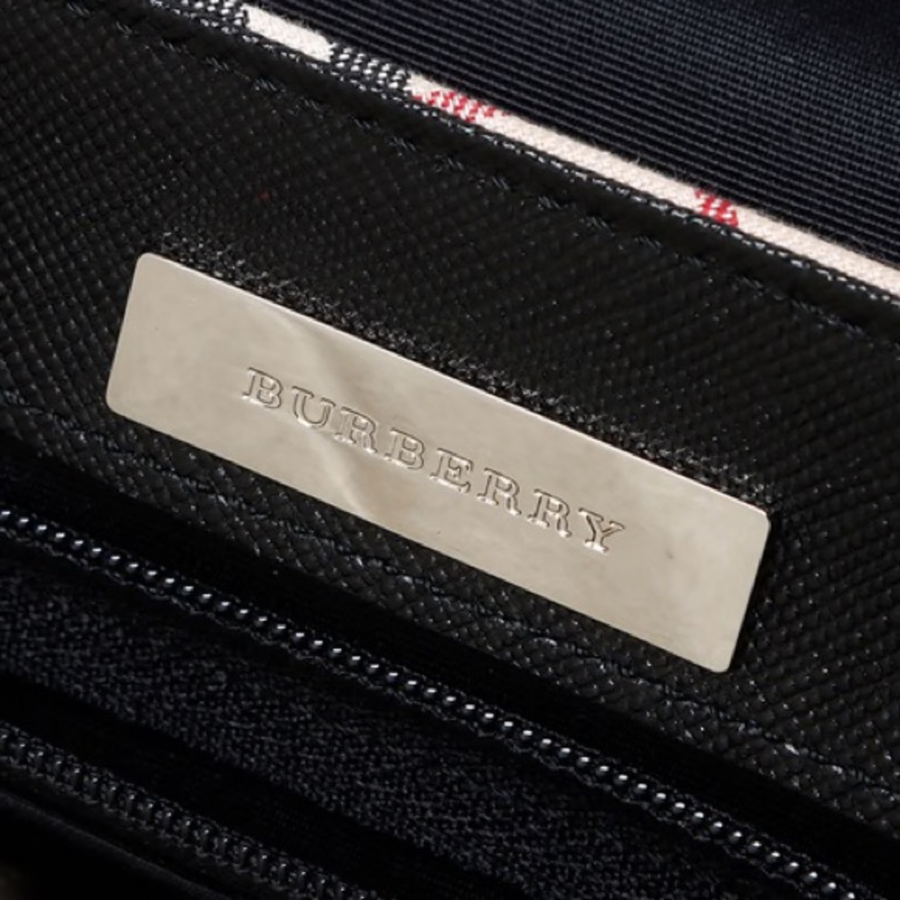 Burberry Black and Cream Check Crossbody Bag - Picture 2 of 15